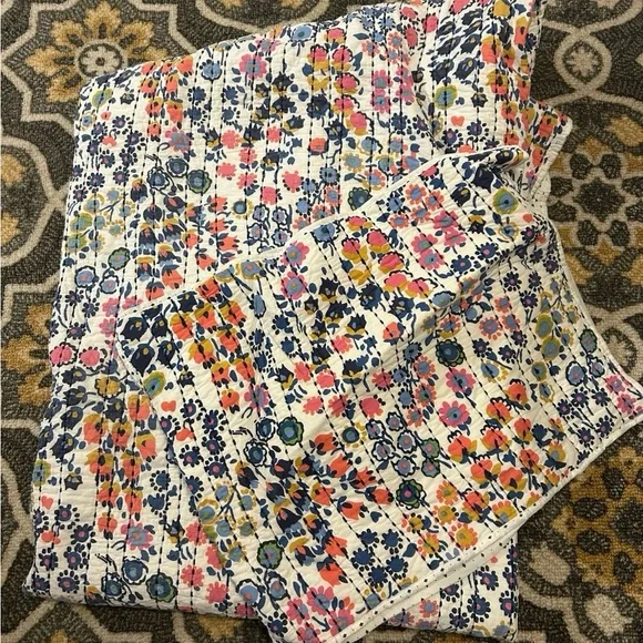 Vera Bradley Floral Quilt - Blue, Pink, Yellow - Picture 1 of 3